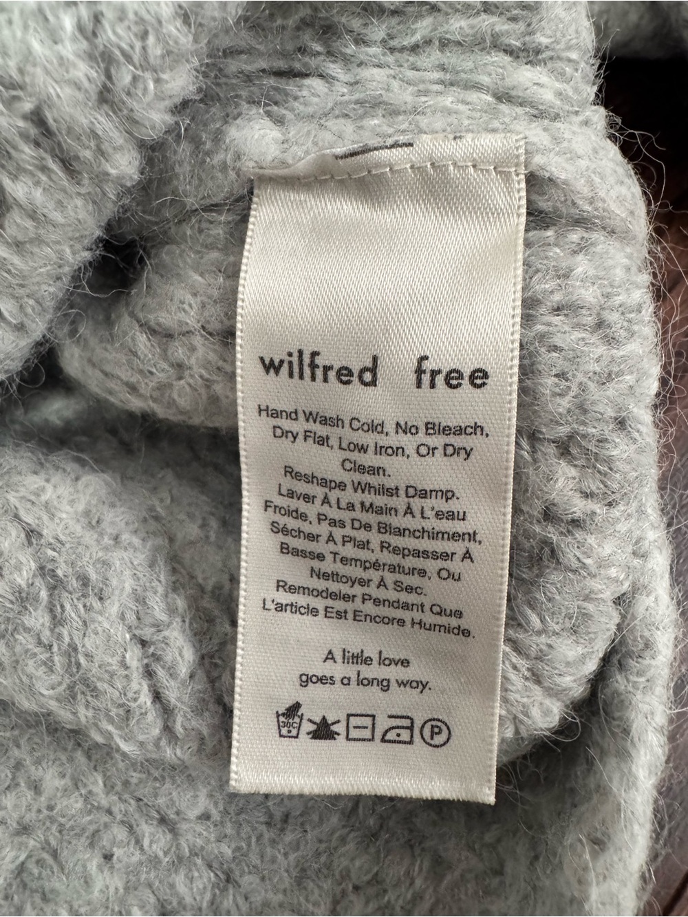 Wilfred Free Gwyneth Sweater Alpaca Merino Wool Blend Grey Size XS - Picture 10 of 12